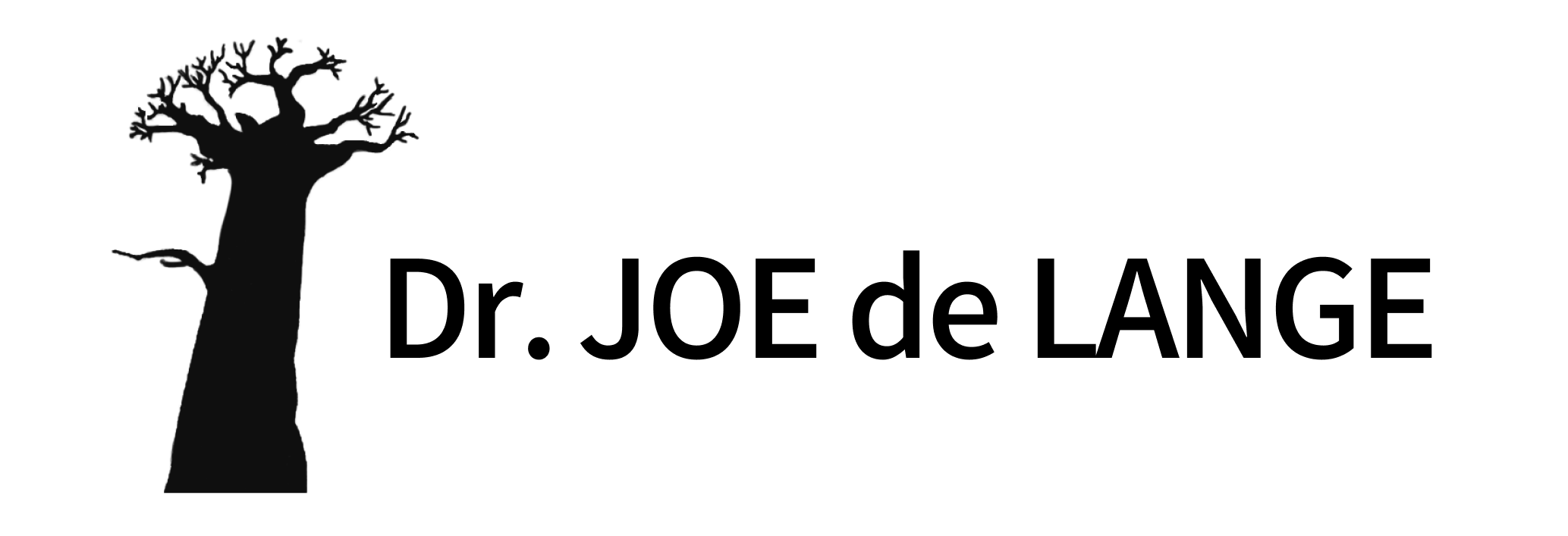 Dr Joe de Lange practice logo with baobab tree